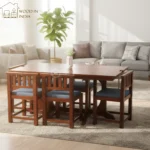 Cloin 6 Seater Dining Table Set (Honey Finish)
