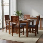 Adorina 4 Seater Dining Set (Honey Finish)