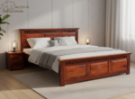 Adora Bed without Storage (King Size, Honey Finish)