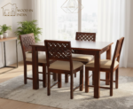 Carolina 4 Seater Dining Set (Honey Finish)