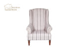 Danon Lounge Chair (Off White Stripe Fabric) - Image 3