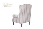 Danon Lounge Chair (Off White Stripe Fabric) - Image 5