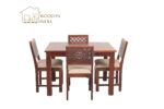 Carolina 4 Seater Dining Set (Honey Finish) - Image 3