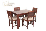 Carolina 4 Seater Dining Set (Honey Finish) - Image 4