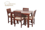 Carolina 4 Seater Dining Set (Honey Finish) - Image 5
