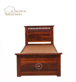 Adora Single Bed With Drawer Storage (Honey Finish) - Image 3