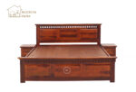 Adora Bed without Storage (King Size, Honey Finish) - Image 3