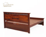 Adora Bed without Storage (King Size, Honey Finish) - Image 8