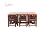 Cloin 6 Seater Dining Table Set (Honey Finish) - Image 9