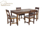 Woodin Heritage 6 Seater Dining Set (Honey Finish) - Image 7
