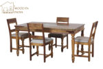 Woodin Heritage 6 Seater Dining Set (Honey Finish) - Image 8