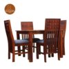 1 Adorina 4 Seater Dining Set (Honey Finish)