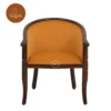 1 Abha Arm Chair (Orange Gold, Honey Finish)