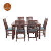 1 Adora 6 Seater Dining Table Set (Honey Finish)