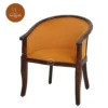 2 Abha Arm Chair (Orange Gold, Honey Finish)