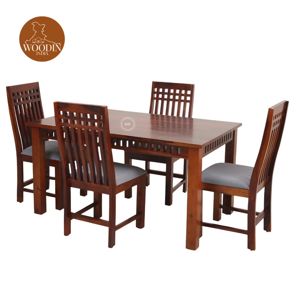 2 Alvin 6 Seater Dining Set (Honey Finish)