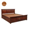 2 Adora Bed With Box Storage (King Size, Honey Finish)
