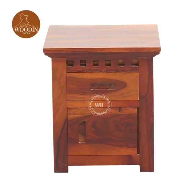 2 Adora Bedside Table (Honey Finish)