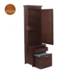 2 Adora Dressing Table With Storage Stool (Honey Finish)