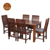 3 Alvin 6 Seater Dining Set (Honey Finish)