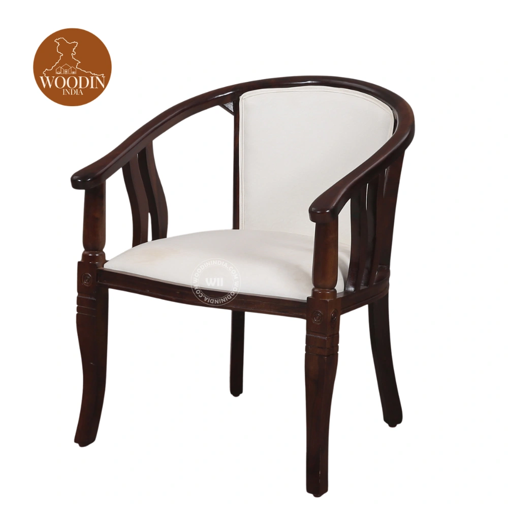 3 Abha Arm Chair (Walnut Finish)