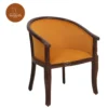 4 Abha Arm Chair (Orange Gold, Honey Finish)