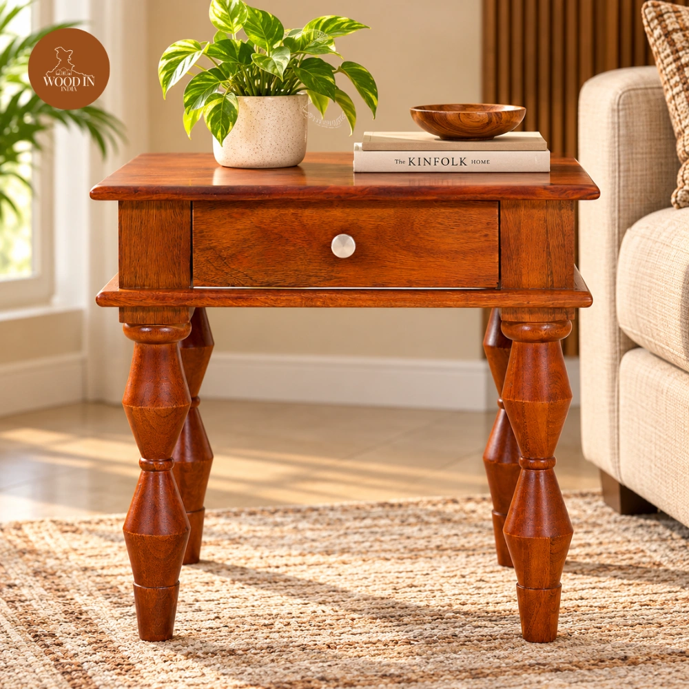 Alina Bedside Table (Honey Finish) Alina Bedside Table (Honey Finish)