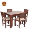 1 Carolina 4 Seater Dining Set (Honey Finish)