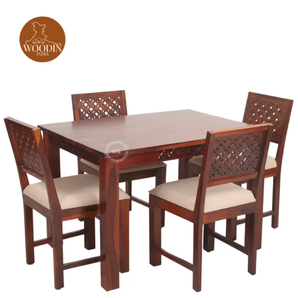 1 Carolina 4 Seater Dining Set (Honey Finish)