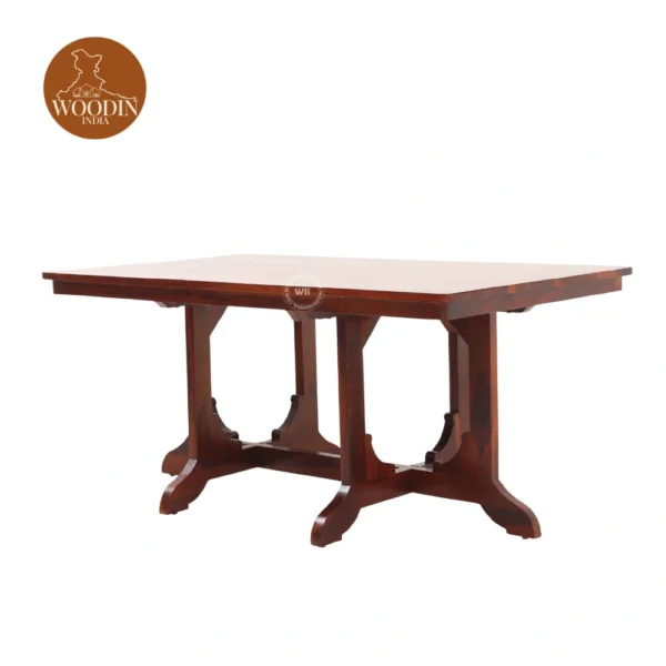 Cloin 6 Seater Dining Table Set (Honey Finish)