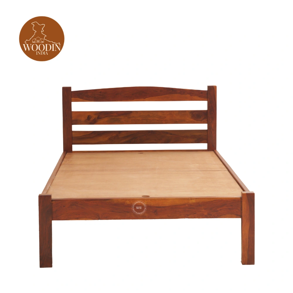 Flori Single Bed Without Storage (Honey Finish)