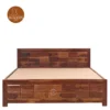 Brijton Bed With Box Storage (King Size, Honey Finish)