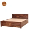 Brijton Bed With Box Storage (King Size, Honey Finish)
