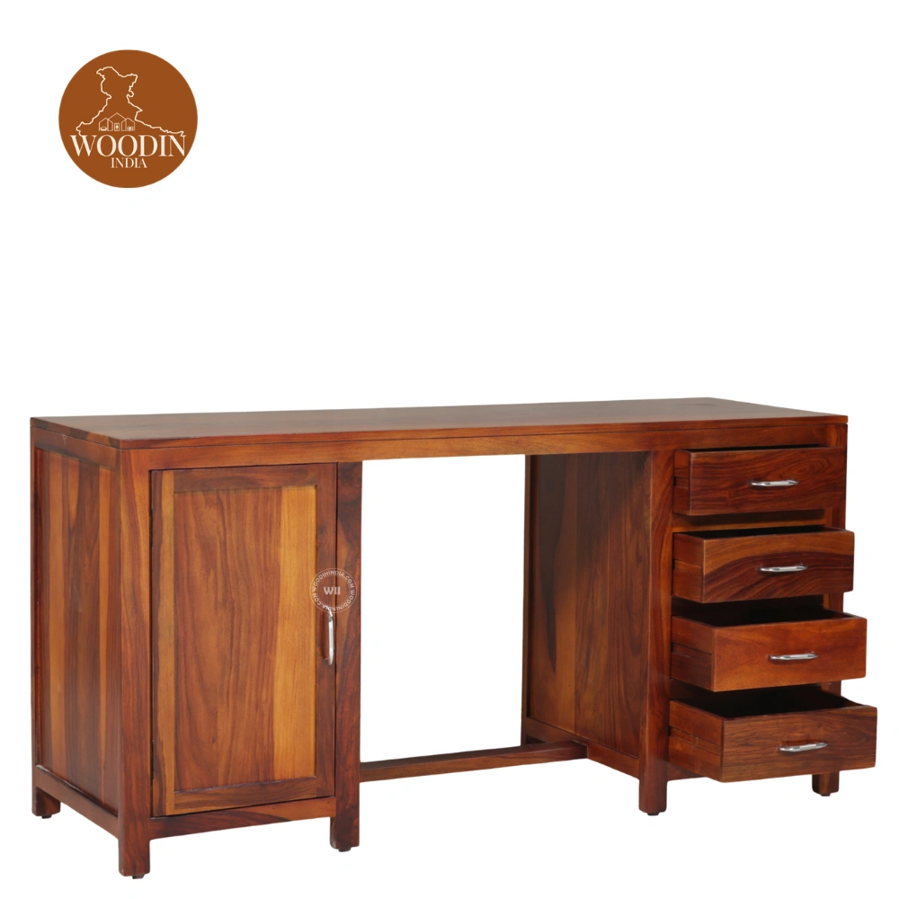 3 Brokly Study Table (Honey Finish)