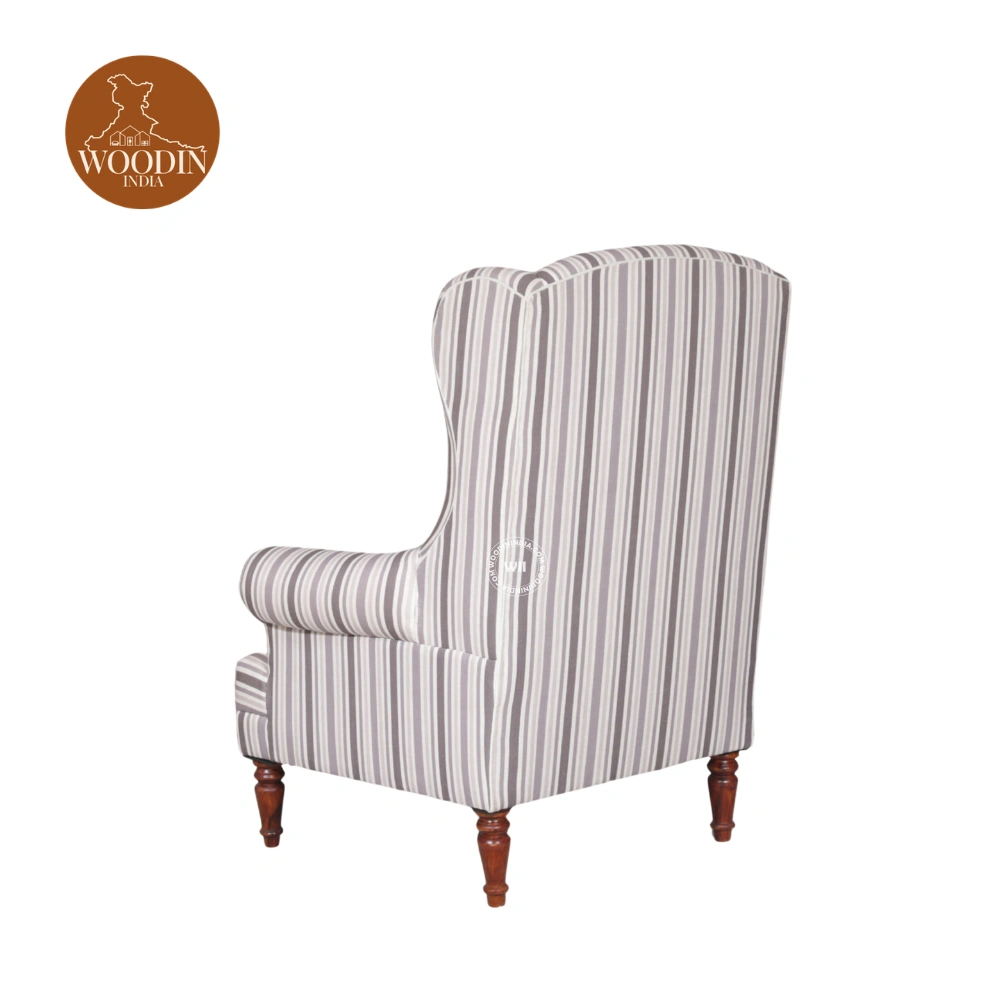 3 Danon Lounge Chair (Off White Stripe fabric)