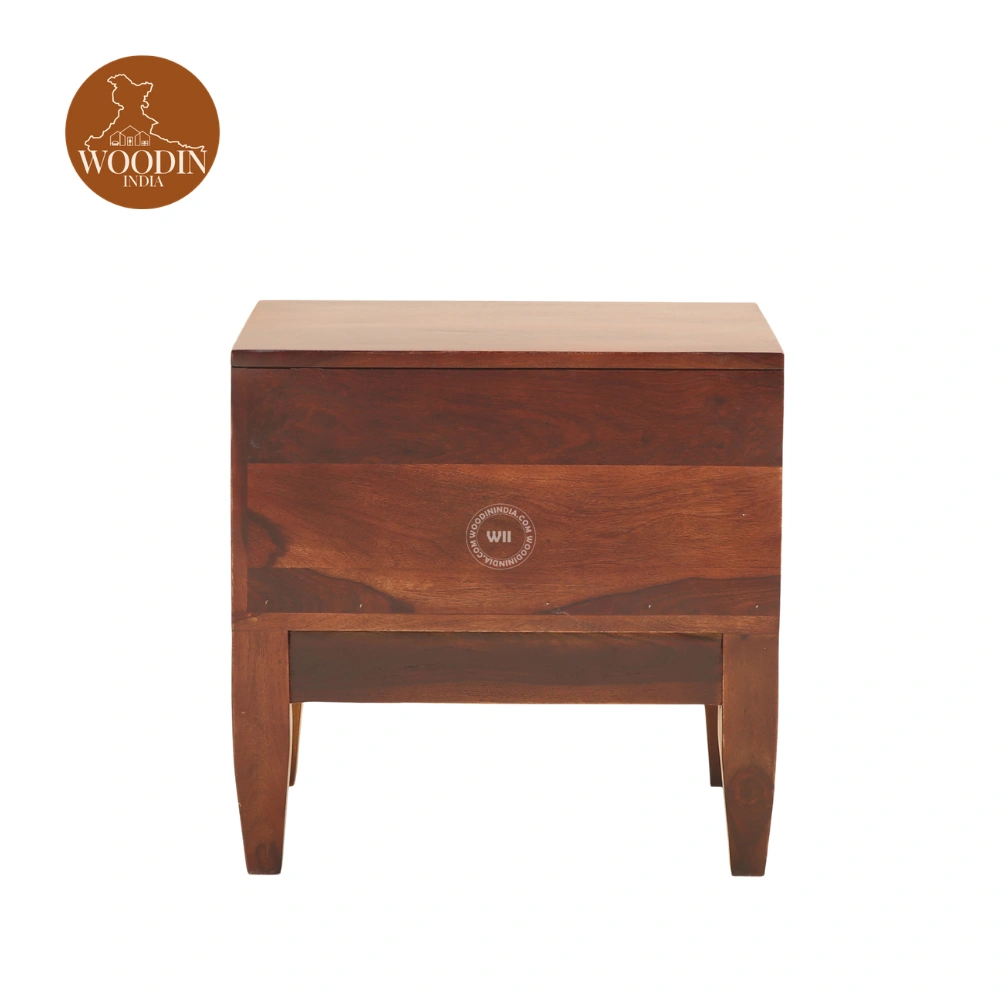 3 Helix Bed Side Table (Honey Finish)