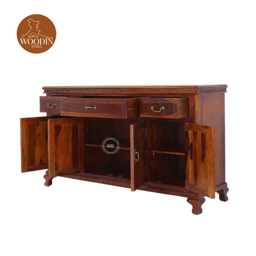 4 Coli Cabinets and Sideboard (Honey Finish)
