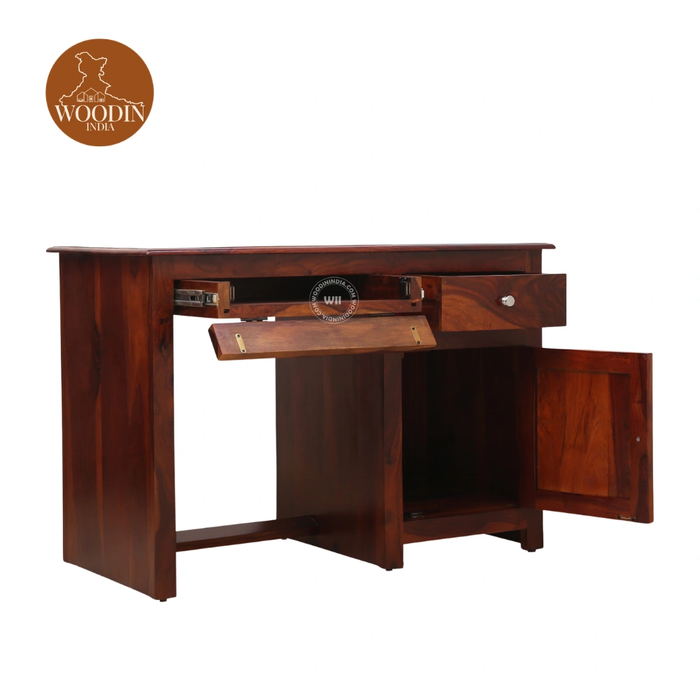 4 Filora Study Table (Honey Finish)