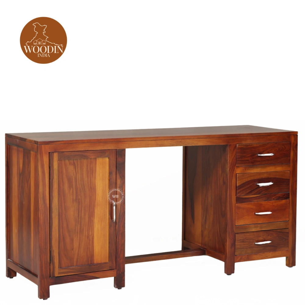 4 Brokly Study Table (Honey Finish)