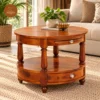 Auris Round Coffee Table with Drawers (Honey Finish) Auris Round Coffee Table with Drawers (Honey Finish)