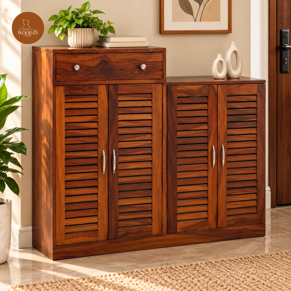 Benny Shoe Rack (Walnut Finish) Benny Shoe Rack (Walnut Finish)