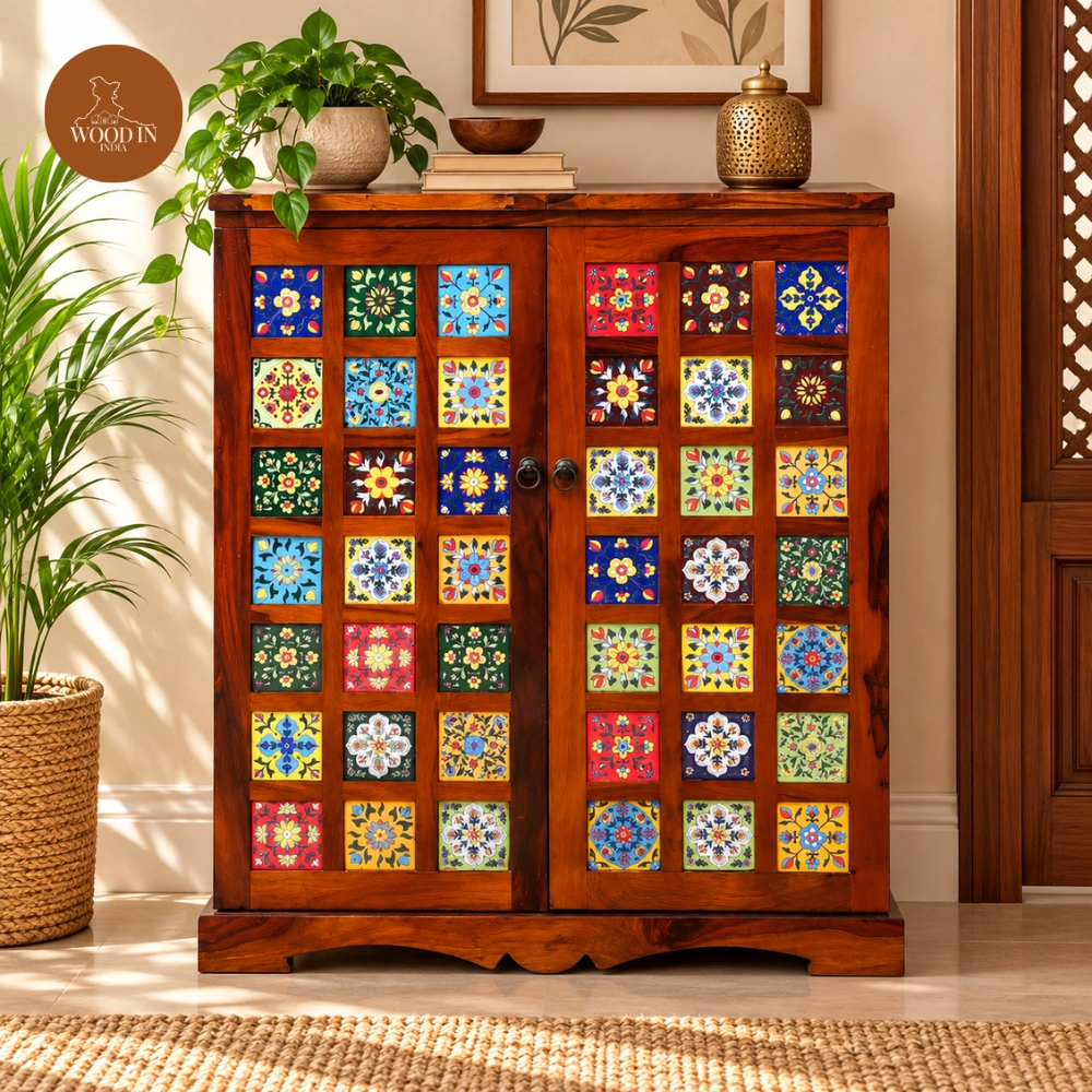 Brixt Bar Cabinet (Honey Finish) Brixt Bar Cabinet (Honey Finish)