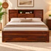 Florida Bed With Box Storage (King Size, Honey Finish) Florida Bed With Box Storage (King Size, Honey Finish)