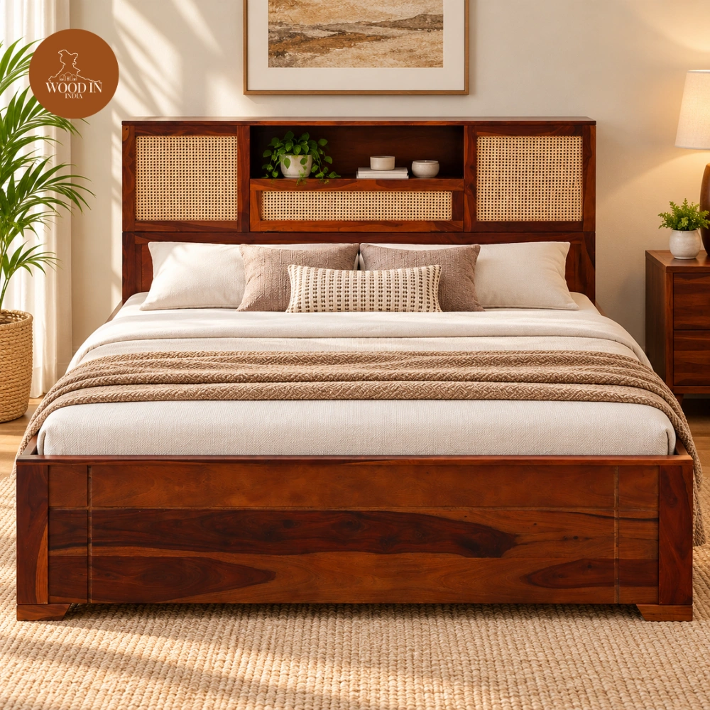 Florida Bed without Storage (King Size, Honey Finish)