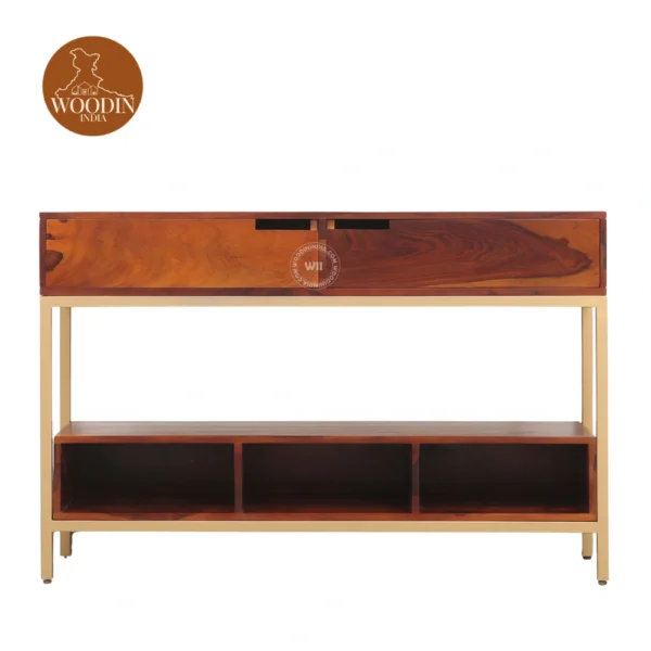1 Kalvin Console Table (Honey Finish)