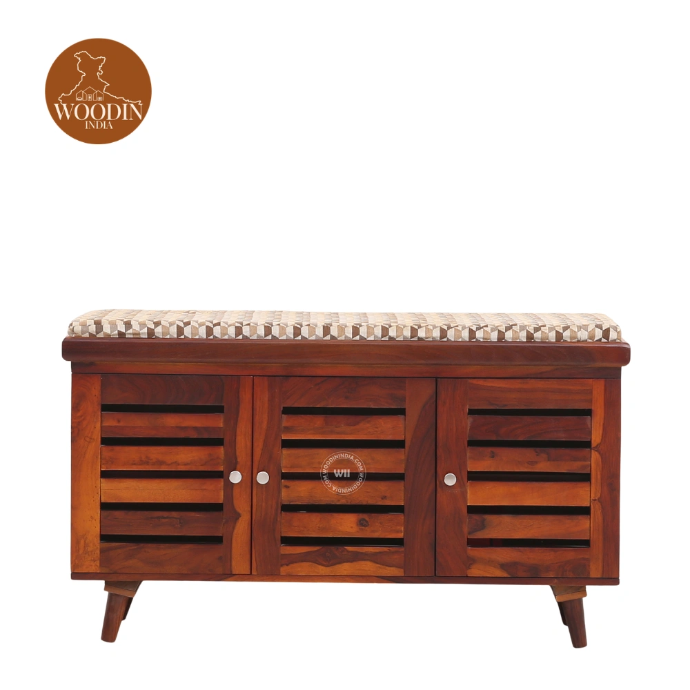 Kalvin Shoe Rack (Honey Finish)