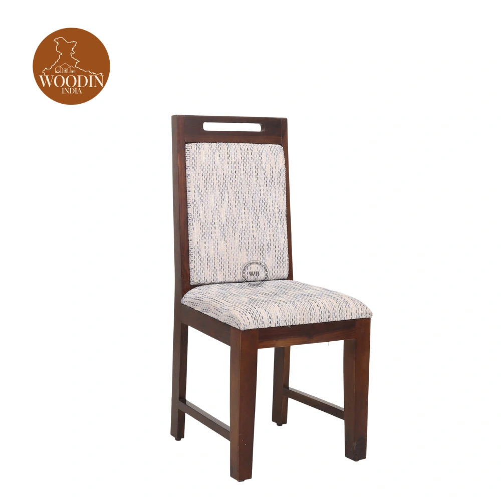 Hils Sheesham Wood Premium Cotton Cushioned Dining Chair(Cotton, Honey Cream Stripe) Alternate View
