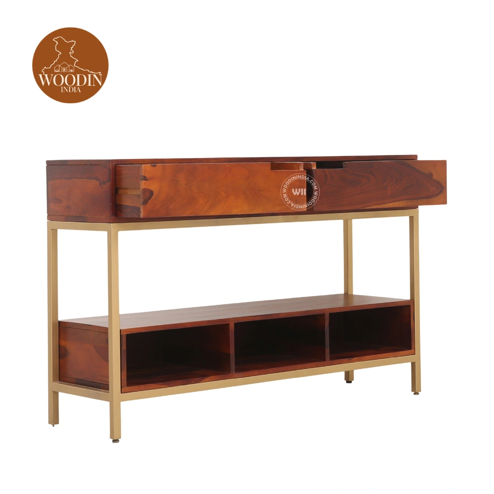 Kalvin Console Table (Honey Finish) Alternate View