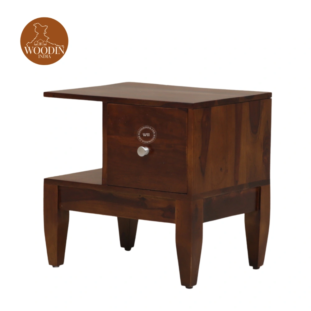 Helix Bed Side Table (Walnut Finish ) Alternate View