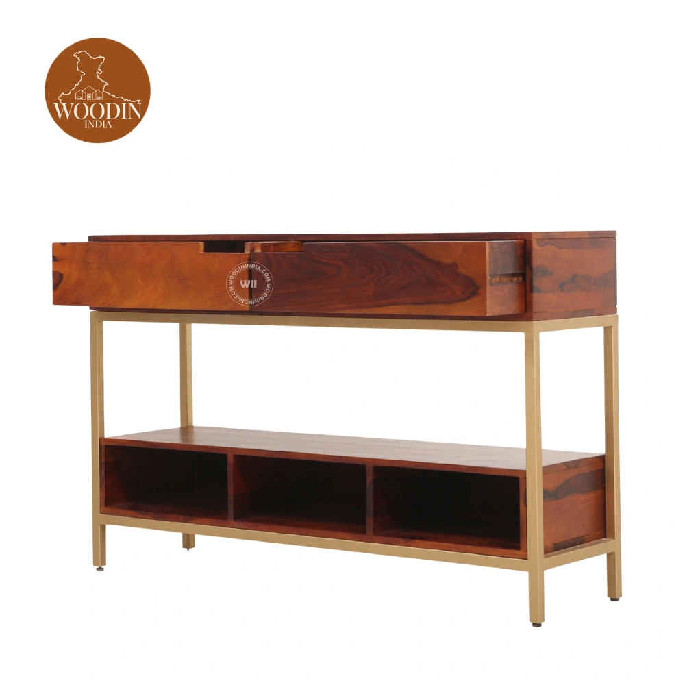 Kalvin Console Table (Honey Finish)